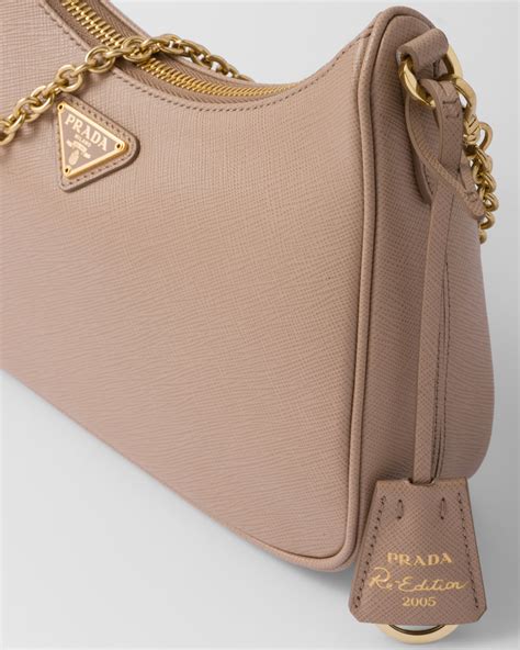 prada re-edition 2005 saffiano leather bag cameo beige|prada saffiano lux shoulder bag.